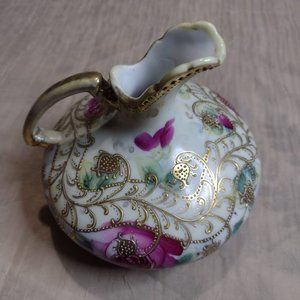 Vintage Nippon Hand Painted Moriage Ewer Pitcher